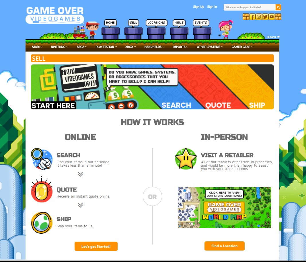 online video game retailers